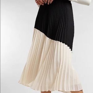 Express midi color block skirt